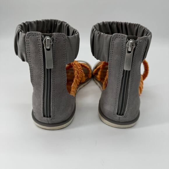 Sorel Ella‎ II Ankle Strap Sandals Gray Orange 9 Womens - Picture 3 of 7